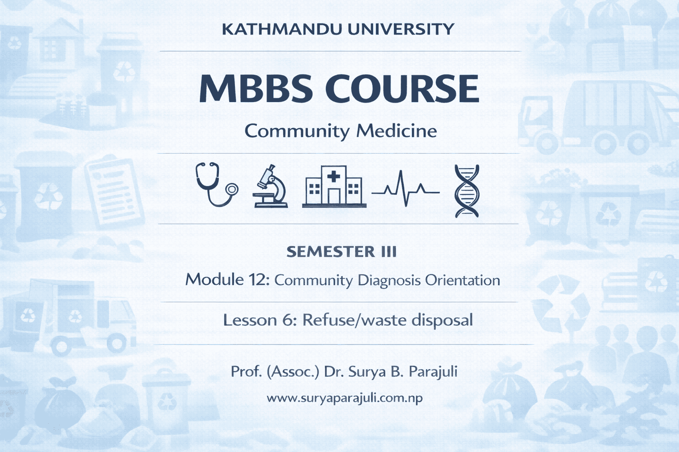 Refuse/waste disposal